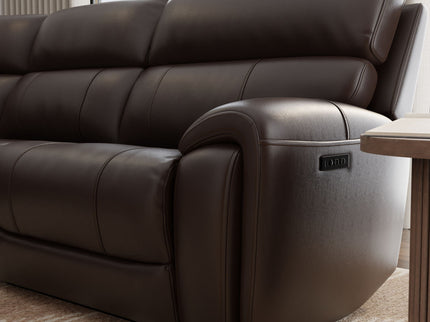 Brazil - Power Sectional With Adjustable Headrest & Footrest - Dark Brown