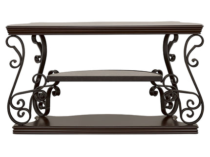 Gretta - Merlot 2 Shelf Sofa Console Table - Brown