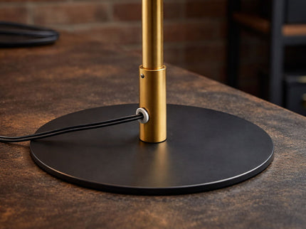 Dimond - LED Table Lamp With On / Off Switch Round Base - Black / Gold