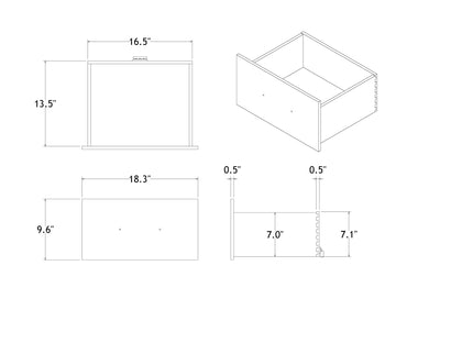 Skye - Marble Dresser - White