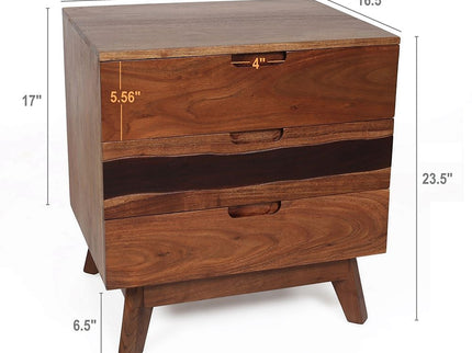 Nightstand Natural Wood - Brown