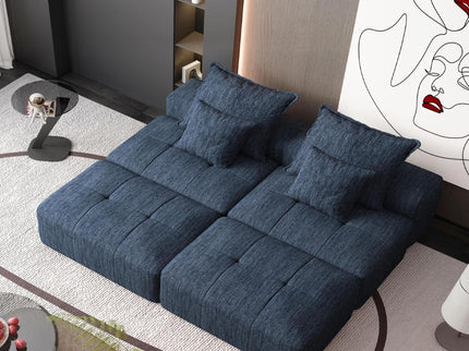 Modern Oversized Diy Combination Modular Sectional Sofa & Pillows