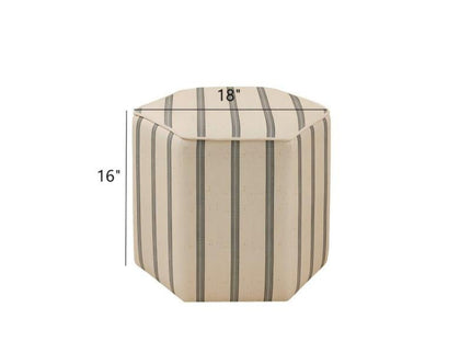 Accent Ottoman Printed Stripe