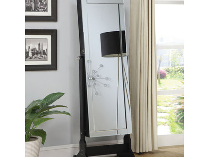 Radavera - Jewelry Cheval Mirror With Tilt Function - Black