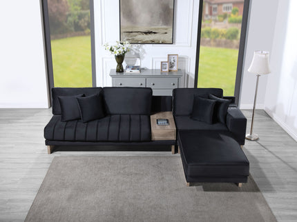 Memphis - Reversible Sectional Sofa Ottoman With Storage Compartment, Drawer, USB ports, Charging Outlets