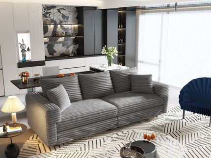4 Seat Sofa, Modern Comfy Upholstered Sofa Cloud Couch, Deep Seat Couches With Soft Pillows