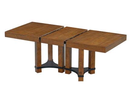 Topmax - 7 Piece Rustic Extendable Dining Table Set With Removable Leaf, 2 Arm Chairs And 4 Armless Chairs