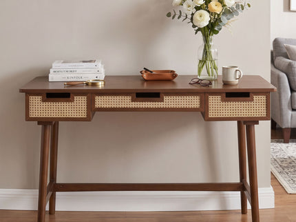 Writing Desk With 3 Drawers For Living Room