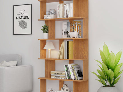 Modern 5 Tier Open Storage Bookcase
