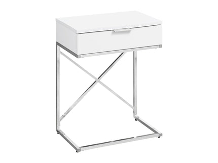 Accent Side Table, Storage Drawer, Spacious Tabletop, Contemporary & Modern