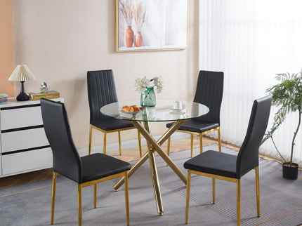 Dining Chair (Set of 4) - Golden Black