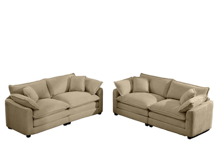 Elegant Oversized Sectional Sofa Set With Deep Seats And Flexible Layout