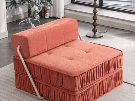 Folding Sofa With Removable Back Cushion, Convertible Futon Sleeper Chair