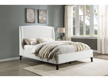 Theodore - Eastern King Wingback Bed - Ivory