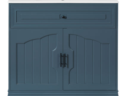 Bathroom Vanity With Sink, Cabinet With 2 Soft Closing Doors