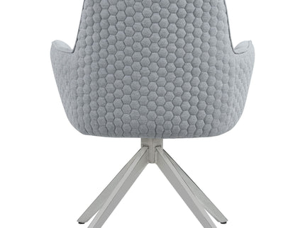 Flare - Arm Side Dining Chair With Tufting - Gray