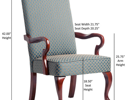 Delaney - Elegant Gooseneck Arm Chair With High Back