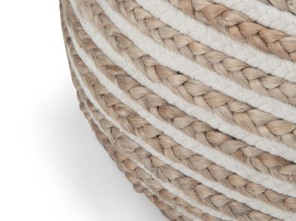 Yolanda - Round Pouf - Natural