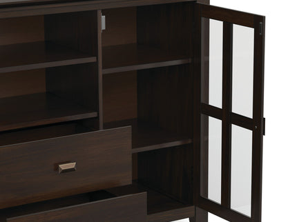 Artisan - Tall TV Media Stand - Dark Chestnut Brown