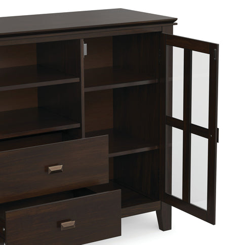 Artisan - Tall TV Media Stand - Dark Chestnut Brown