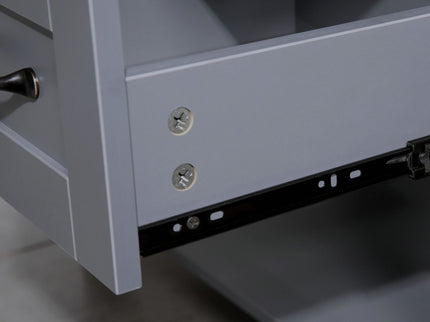 Bathroom Vanity With Mirror And Top Only - Gray