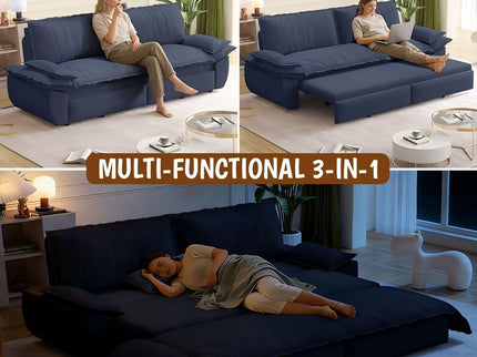 Queen Pull Out Bed, 3 In 1 Convertible Sleeper Sofa