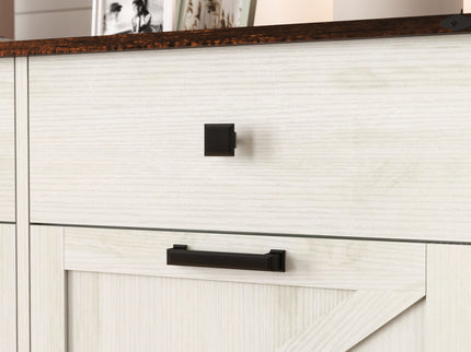 Double Tilt Out Trash Cabinet With Hideaway Drawer And Barn Door Style