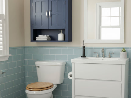 Multi Functional Wall Mounted Cabinet With Adjustable Shelves For Bathroom