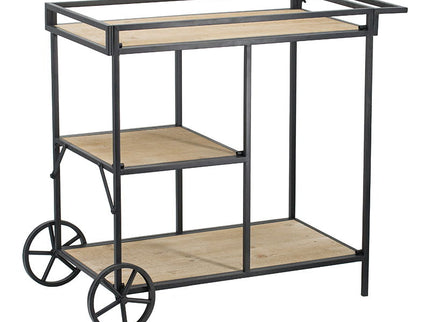 Shelf With Wheel - Black / Brown