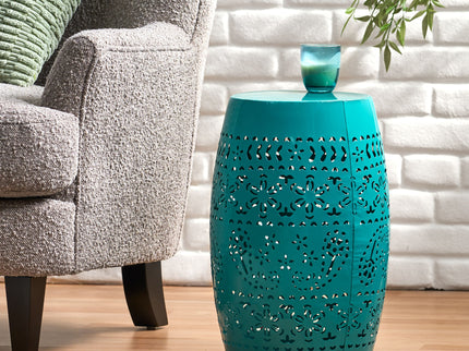 12" Outdoor Lace Cut Side Table