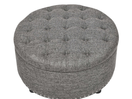 Tufted Storage Ottoman With Upholstery