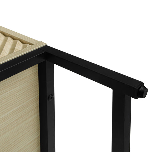 Carved 4 Door Sideboard With Storage, Adjustable Shelf