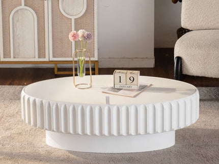 Fluted Storage Table With Lift Off Lid