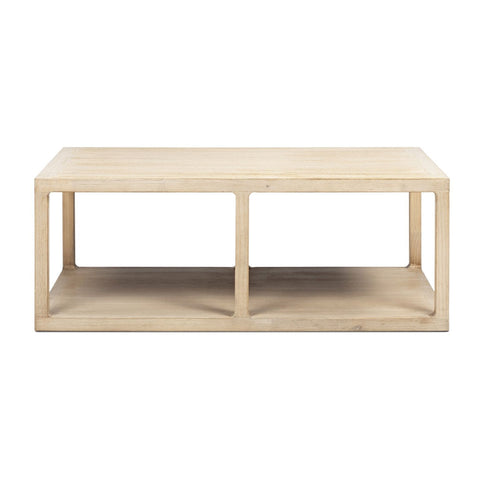 Ellis - Open Frame Coffee Table With Lower Shelf - Natural