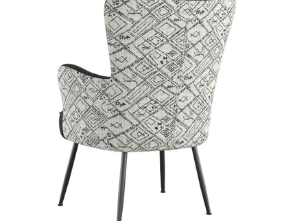 Accent Chair With Unique Print Fabric