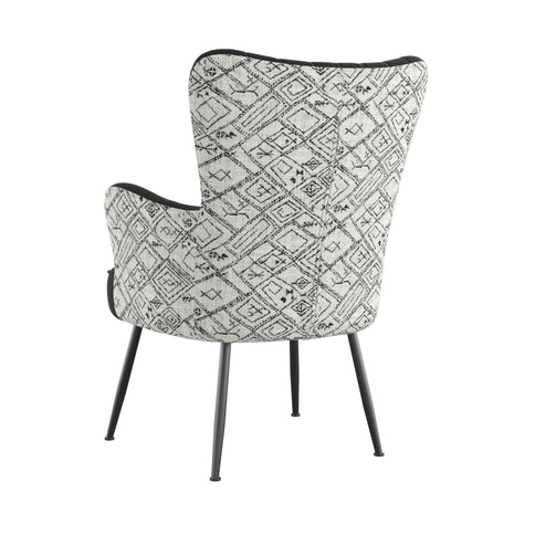 Accent Chair With Unique Print Fabric