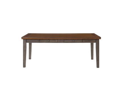 2 Tone 6 Drawer Dining Table - Gray