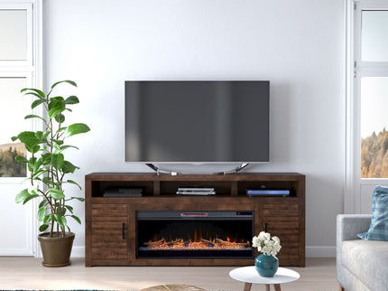 Electric Fireplace TV Stand Console For TVs Up To 95" - Whiskey