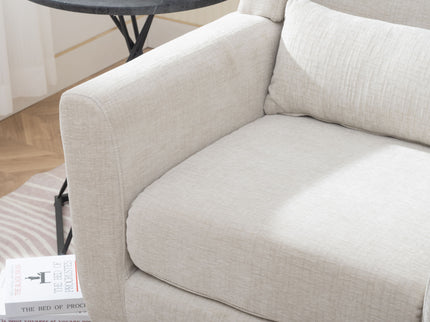 Modern Accent Chair Upholstered Foam Filled Living Room Chairs Comfy Reading Chair Mid-Century Modern Chair With Fabric Lounge Arm Chairs Armchair For Living Room Bedroom