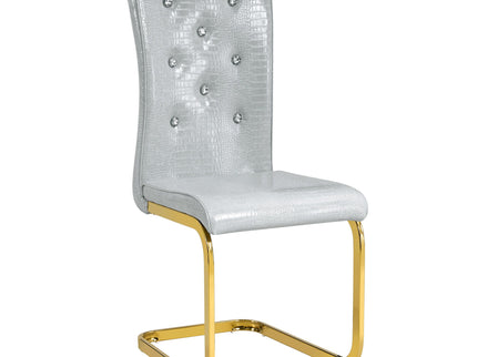 Elegant Design Alligator Skin Upholstered Dining Chairs