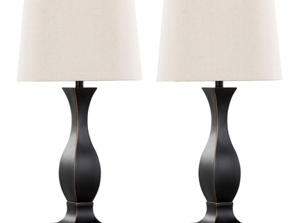 Riley - Contemporary Table Lamp (Set of 2) - Oil Rubbed Bronze / Oat