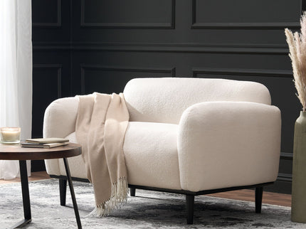 Sway - Upholstered Loveseat With Wood Legs And Round Arms