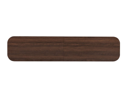 70" TV Stand With Ample Storage, Refined Curved Corners - Dark Brown
