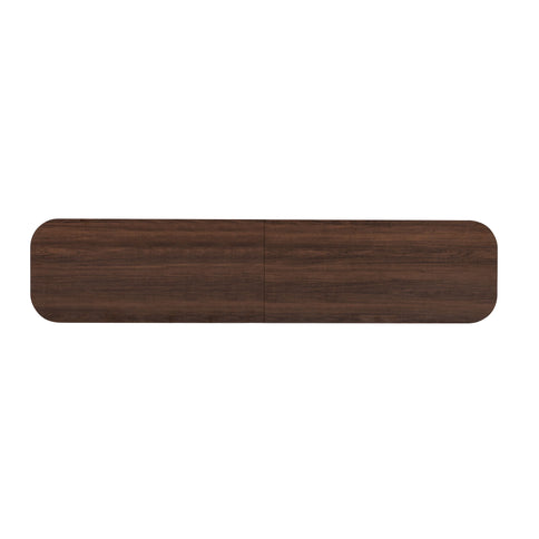 70" TV Stand With Ample Storage, Refined Curved Corners - Dark Brown