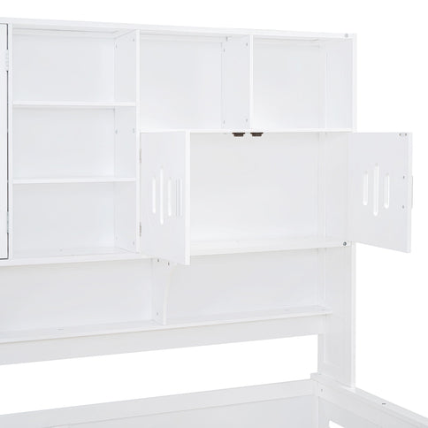Daybed With All-In-One Cabinet And Shelf