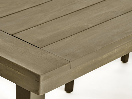 Acacia Wood Dining Table With Slat Design