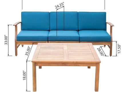 Perla - 3 Seater Sofa And Table Set