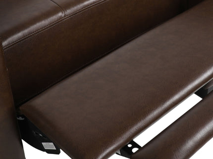 Langseth - Contemporary Tufted Pushback Recliner - Dark Brown