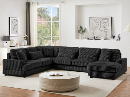 Oversized Sectional Sofa U - Shaped Sofa Couch Modern Sofa Upholstered In Soft With A Chaise Lounge For Living Room