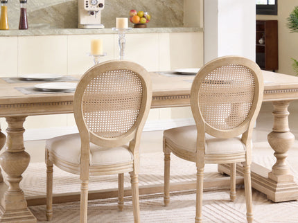 French Country Dining Chairs & Round Back (Set of 2)